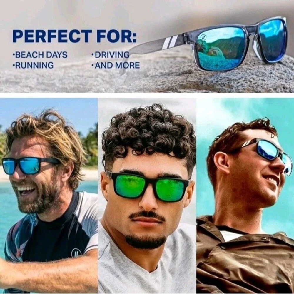 Blenders Canyon Polarized Sunglasses Black Red Strike New with Box